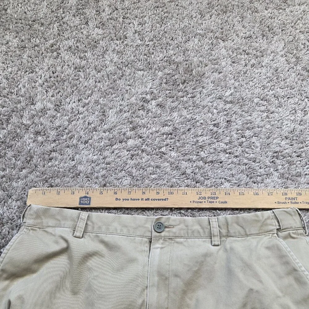 LL Bean Pants Mens 38x31 Tag 38x32 Tan Flannel Lined Outdoors Khaki Chino